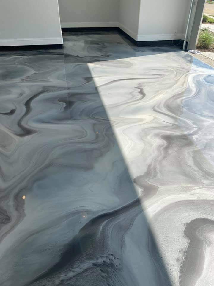 Garage Metallic Floor Repair Floor Painting Floor Coating Near Me Dallas TX